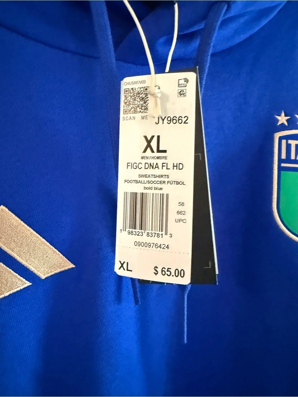 adidas Blue Italia Sweatshirt size XL and pants size XXL